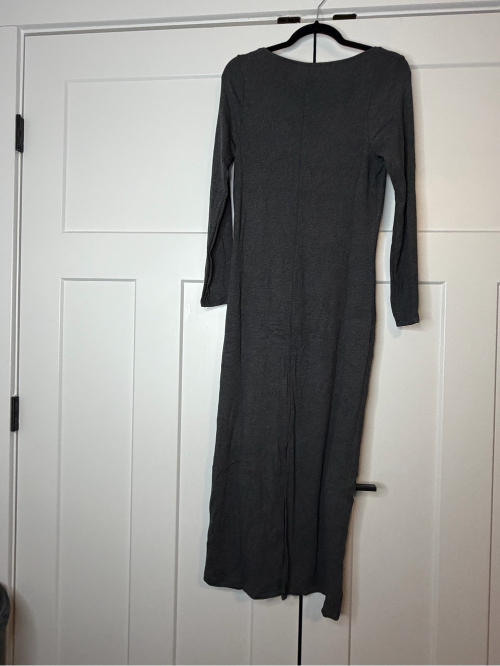 NWT Victoria’s Secret Ribbed Modal Long-Sleeve Slip Dress Gray Size L - Picture 3 of 4